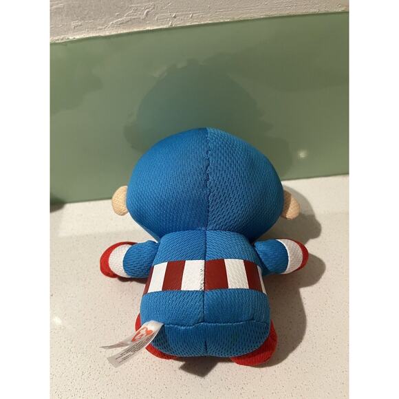 6" TY Beanie Babies Captain America Marvel Plush Stuffed Avengers Toy - Picture 3 of 4